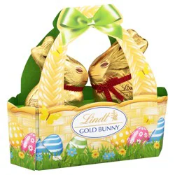 Lindt GOLD BUNNY Milk Chocolate Easter Candy Basket