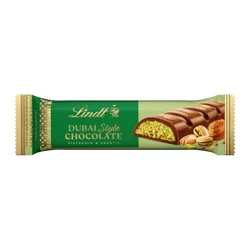 Lindt Dubai Style Milk Chocolate Candy with Pistachio & Kadayif, 1 Stick / 1.4 oz