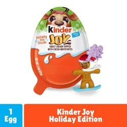 Kinder Joy Egg Holiday Toy Chocolatey Wafer Bites Individually Wrapped