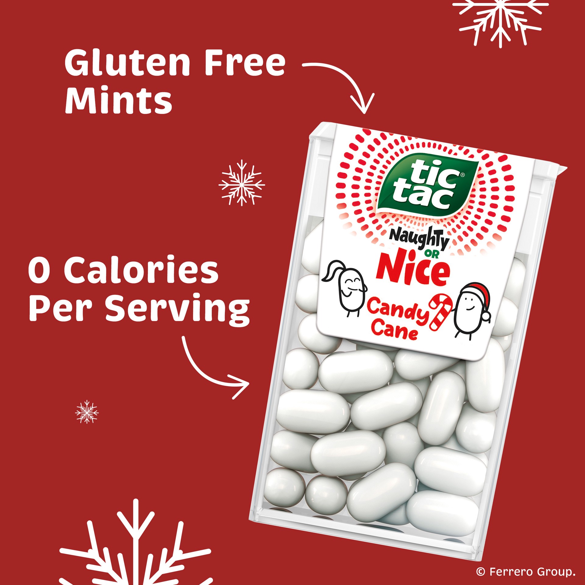 slide 5 of 5, TIC TAC Naughty or Nice Candy Cane Flavored Hard Candy Mints 2.9oz / 83g, 2.9 oz