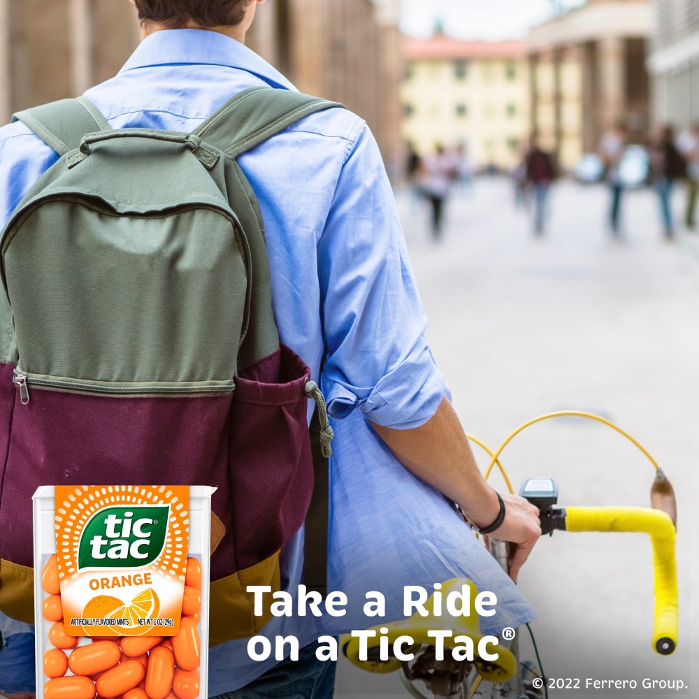 slide 5 of 6, Tic Tac Orange Flavored Mints On-the-Go Refreshment Stocking Stuffers, 1 oz