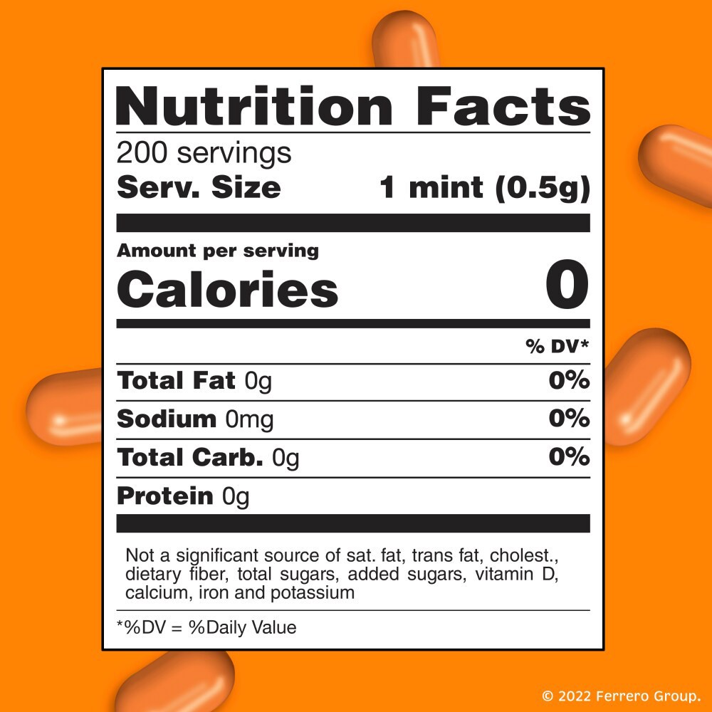 slide 2 of 6, Tic Tac Orange Flavored Mints On-the-Go Refreshment Stocking Stuffers, 1 oz