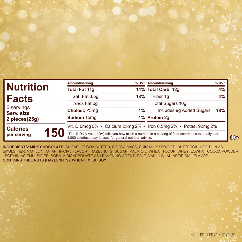 slide 3 of 6, Ferrero Rocher Fine Hazelnut Chocolates, 5.3 oz