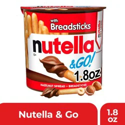 Nutella & Go! Creamy Hazelnut with Cocoa Spread and Breadsticks, 1.8 oz