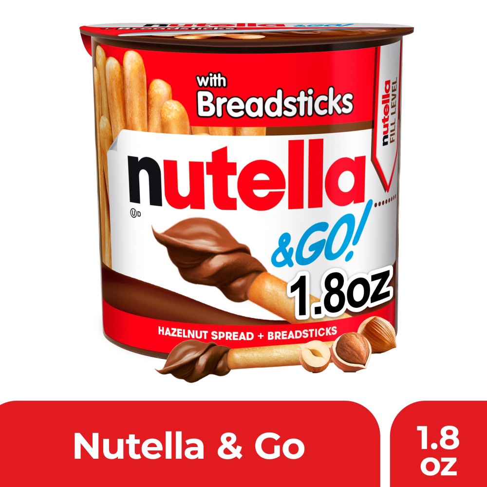 slide 3 of 3, Nutella & Go! Hazelnut Spread + Breadsticks, 1.8 oz