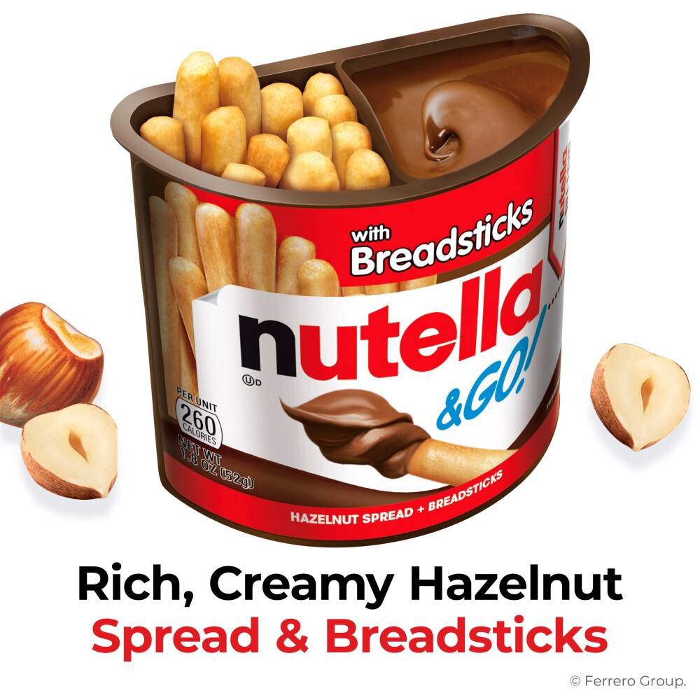 slide 2 of 3, Nutella & Go! Hazelnut Spread + Breadsticks, 1.8 oz