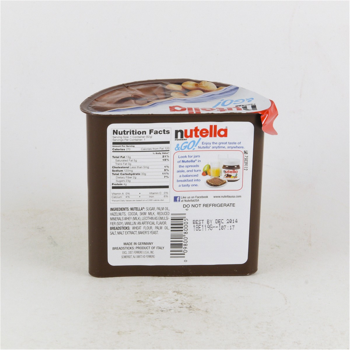 slide 3 of 5, Nutella & Go, 1.8 oz