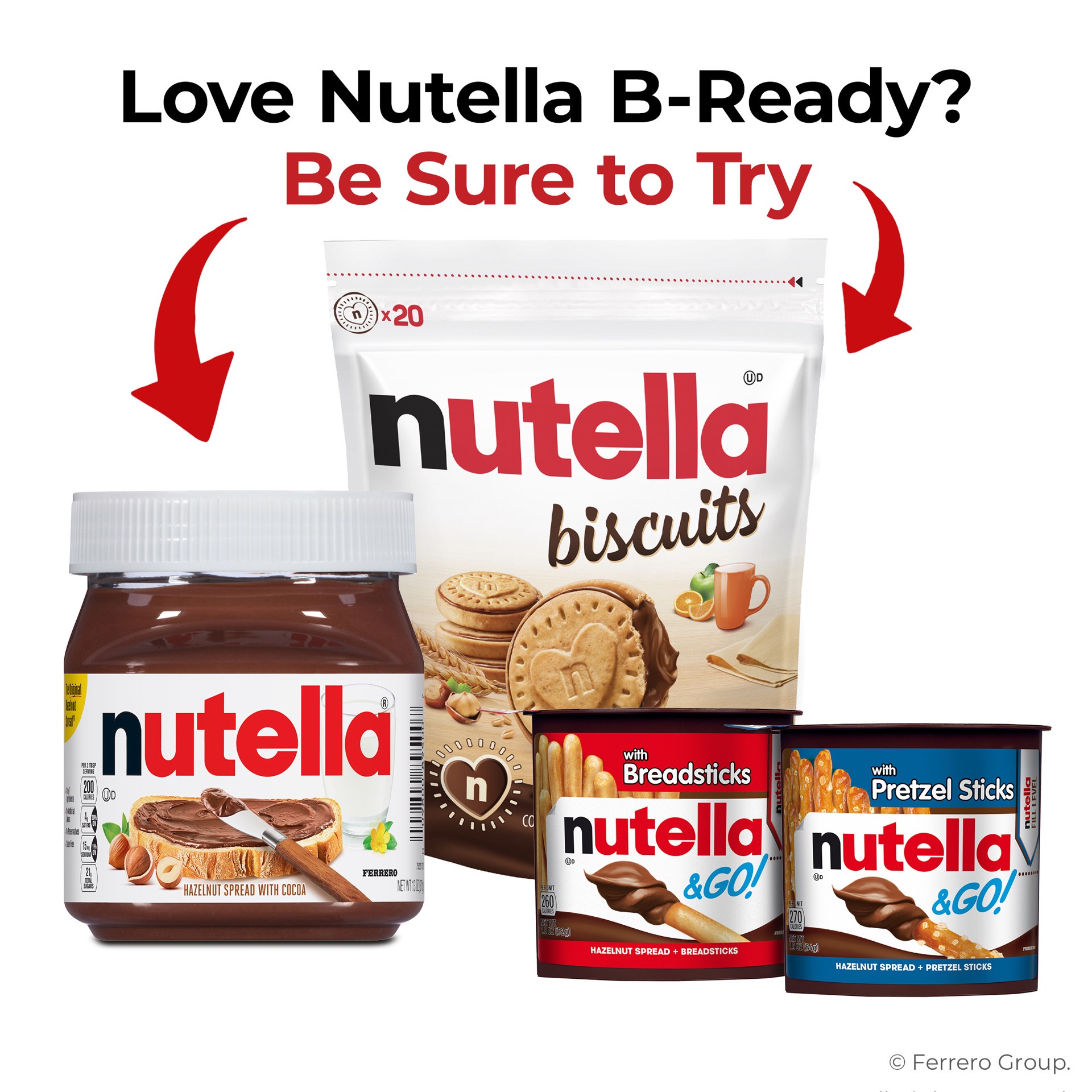 slide 2 of 5, Nutella B-Ready Crispy Wafers, 2 ct