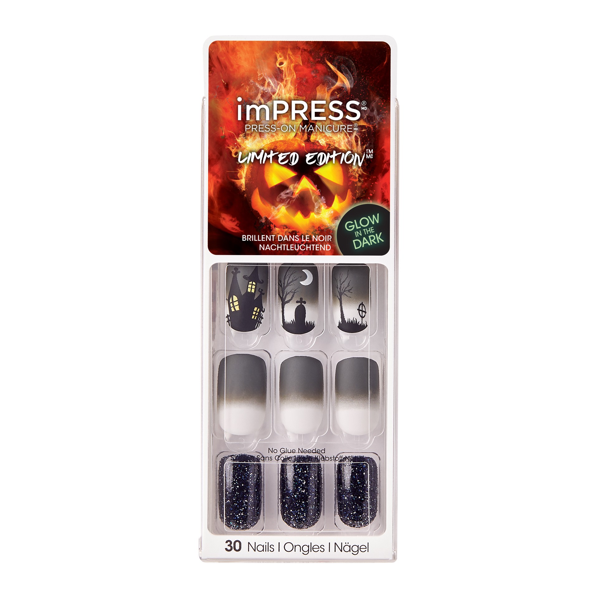 slide 1 of 1, imPRESS Press-on Nails Kit - Halloween Designs in Hide & Seek, 1 ct