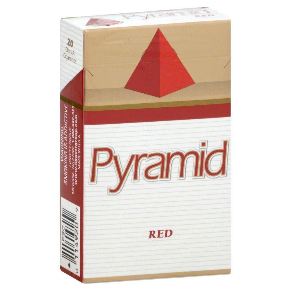 slide 1 of 6, Pyramid Red King Cigarettes, 