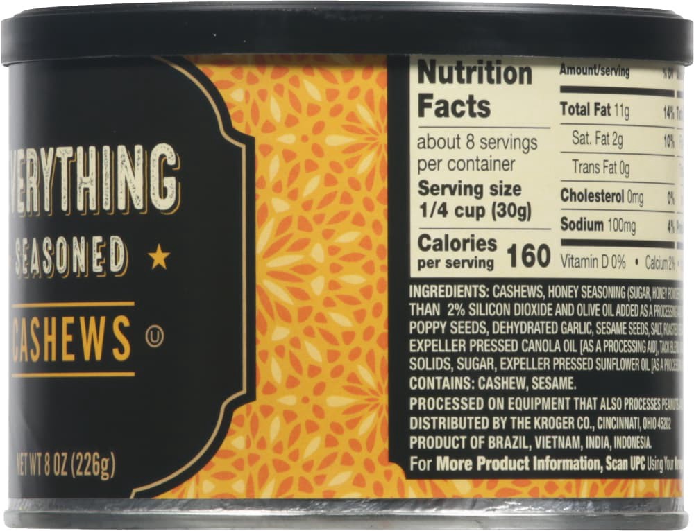 slide 3 of 4, Private Selection Everything Seasoned Cashews, 8 oz