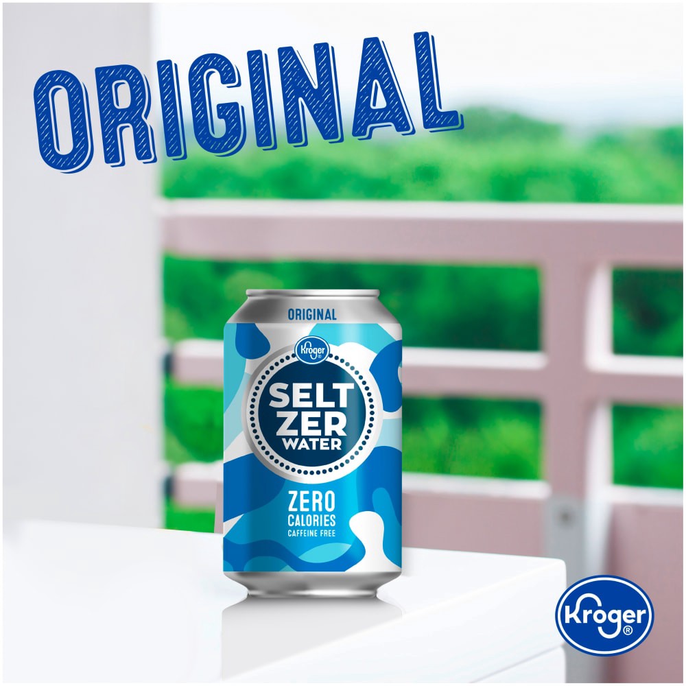 slide 2 of 5, Kroger Original Caffeine Free Seltzer Water, 12 ct; 12 fl oz