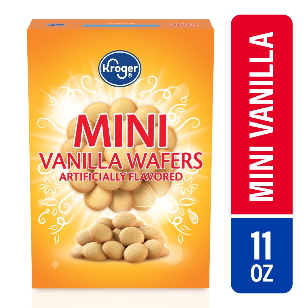 slide 3 of 4, Kroger Mini Vanilla Wafer Cookies, 11 oz