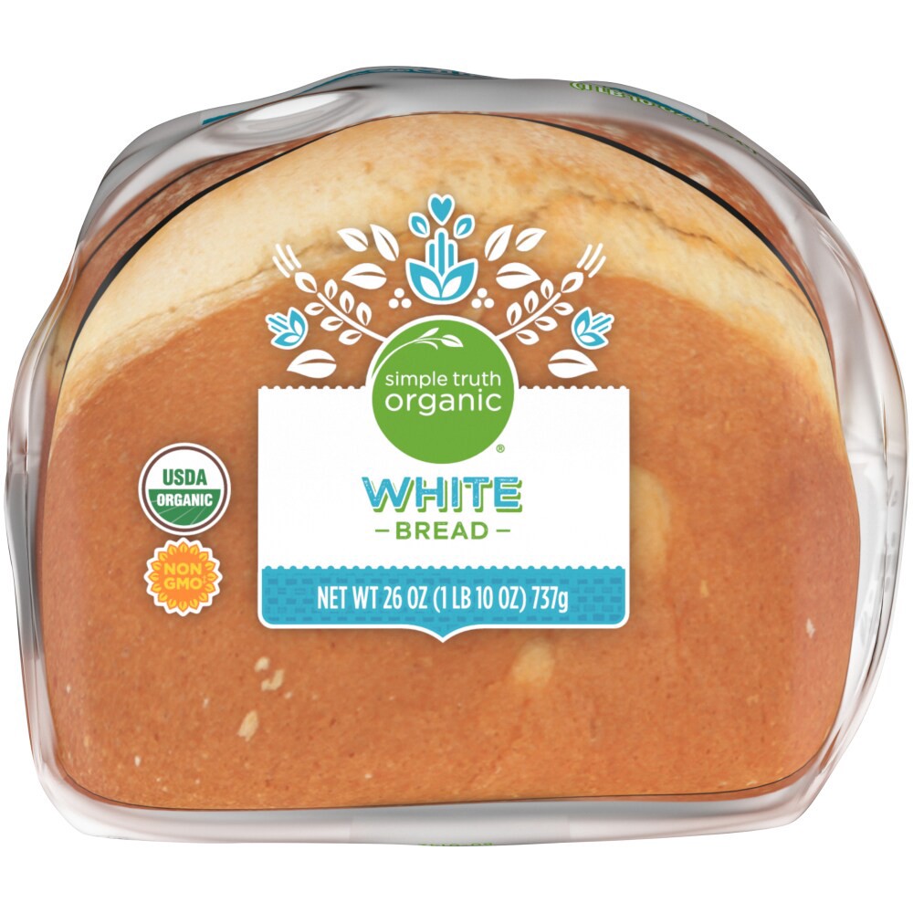 slide 2 of 5, Simple Truth Organic White Bread, 26 oz