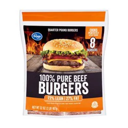 Kroger Ground Beef Burgers 73 Lean