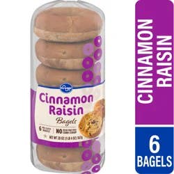 Kroger Cinnamon Raisin Pre-Sliced Bagels