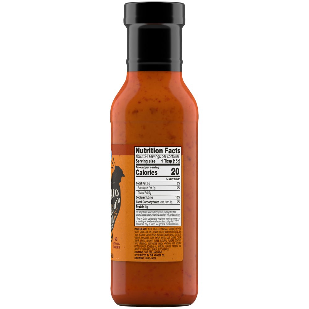 slide 3 of 3, Kroger Medium Buffalo Wing Sauce, 12 fl oz