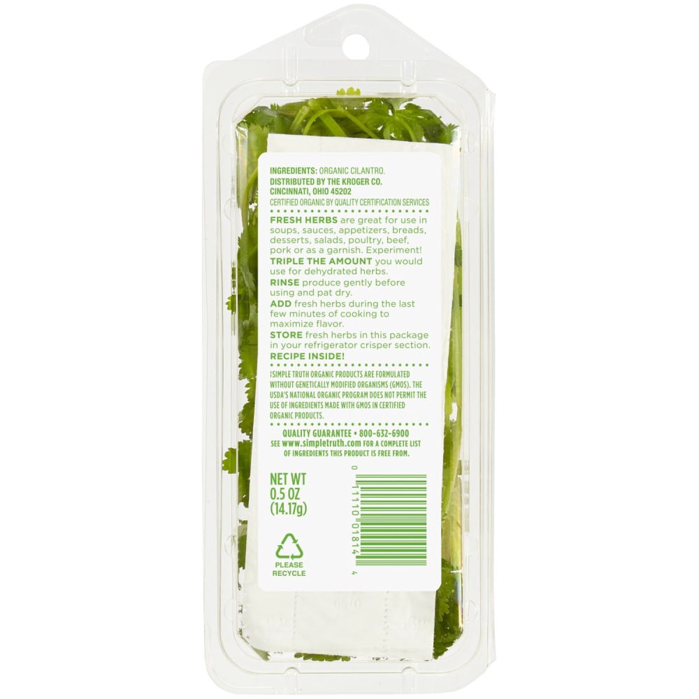 slide 2 of 2, Simple Truth Organic Cilantro 0.5 Oz, 1 ct
