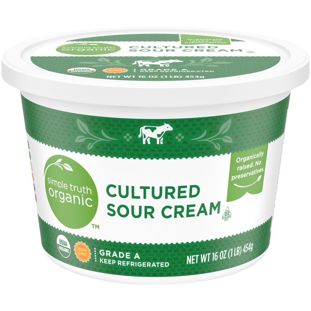 slide 1 of 1, Simple Truth Organic Cultured Grade A Sour Cream, 16 oz