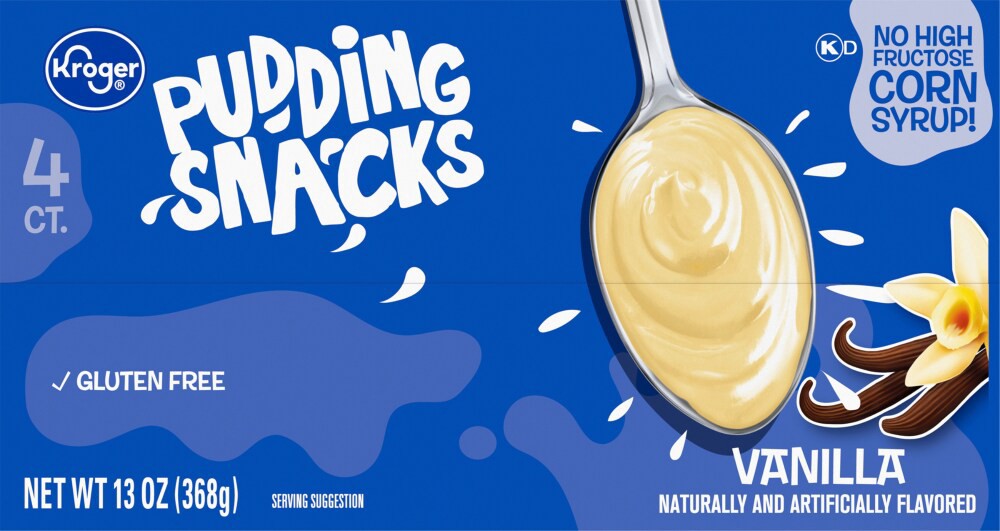 slide 3 of 5, Kroger Vanilla Pudding Snacks, 4 ct; 3.25 oz