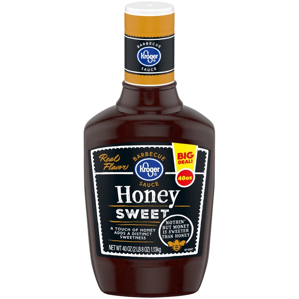 slide 1 of 1, Kroger Honey Sweet Barbecue Sauce, 40 oz