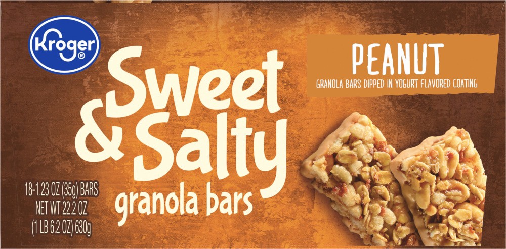 slide 6 of 6, Kroger Sweet & Salty Peanut Granola Bars, 18 ct; 1.23 oz