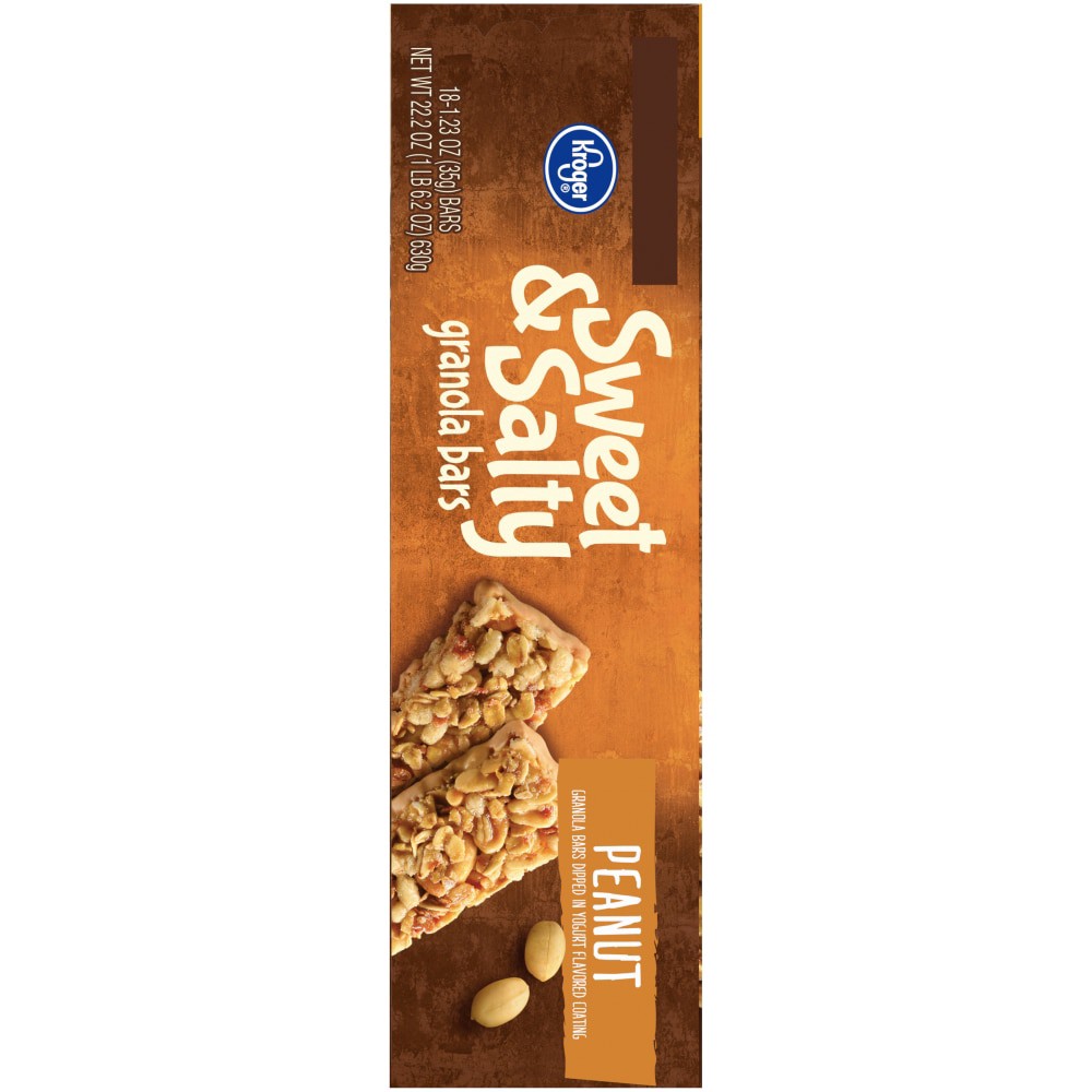 slide 2 of 6, Kroger Sweet & Salty Peanut Granola Bars, 18 ct; 1.23 oz