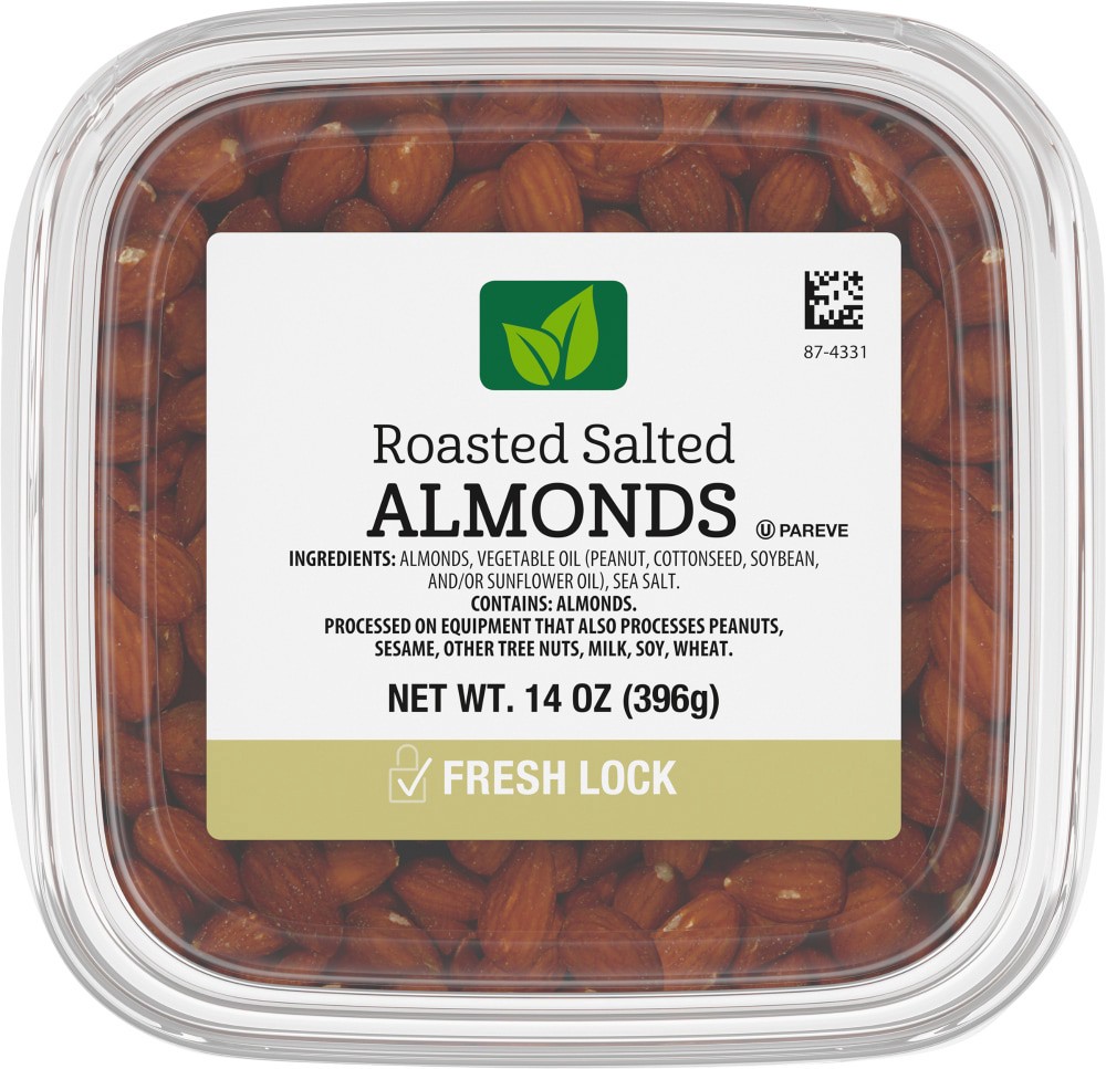 slide 2 of 4, Roasted & Salted Almonds, 14 oz