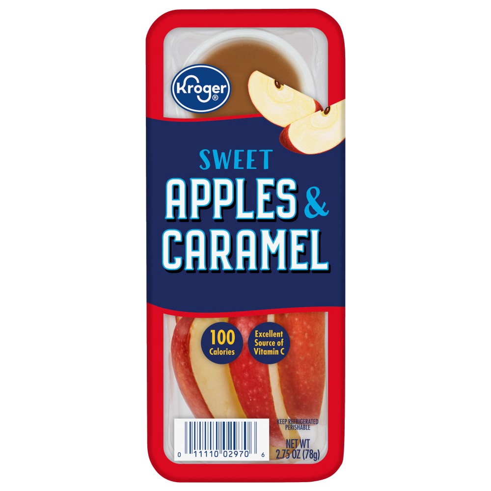 slide 2 of 2, Kroger Sweet Apples & Caramel Snack Tray, 2.75 oz