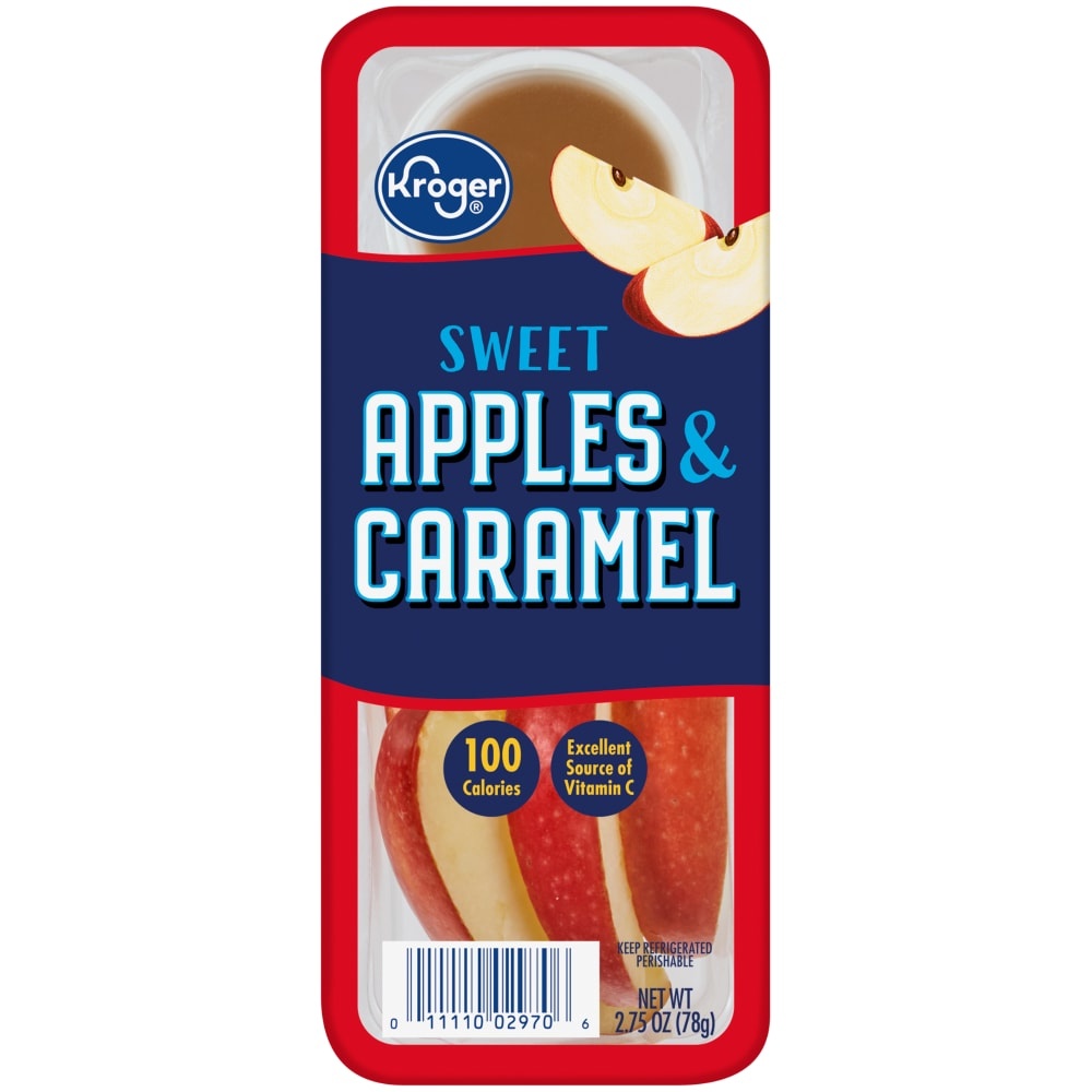 slide 1 of 2, Kroger Sweet Apples & Caramel Snack Tray, 2.75 oz