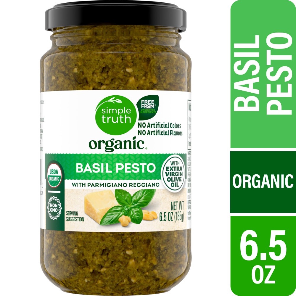 slide 2 of 3, Simple Truth Organic Basil Pesto 6.5 oz, 6.5 oz