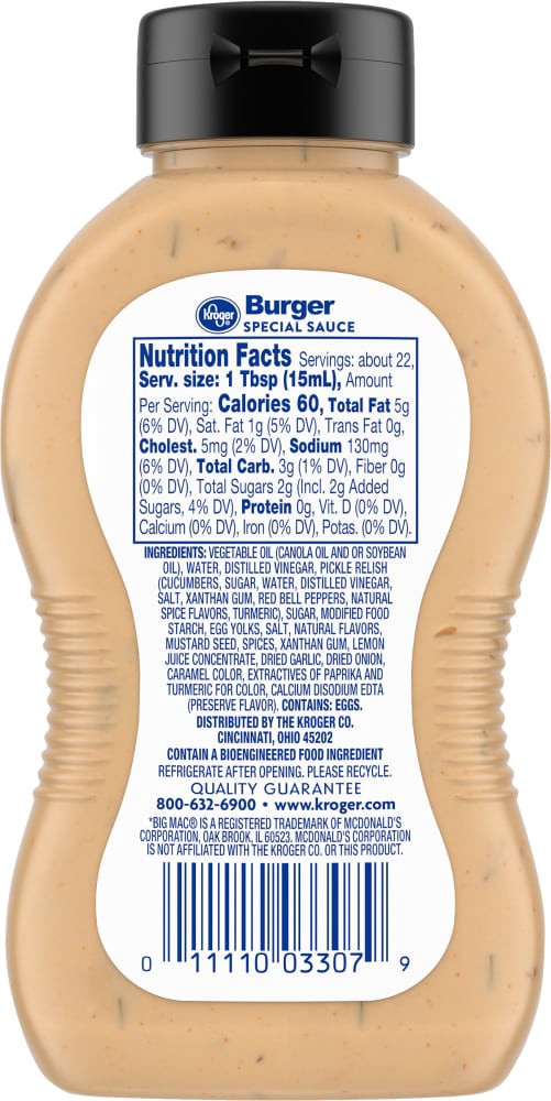 slide 2 of 2, Kroger Burger Special Sauce, 11 fl oz