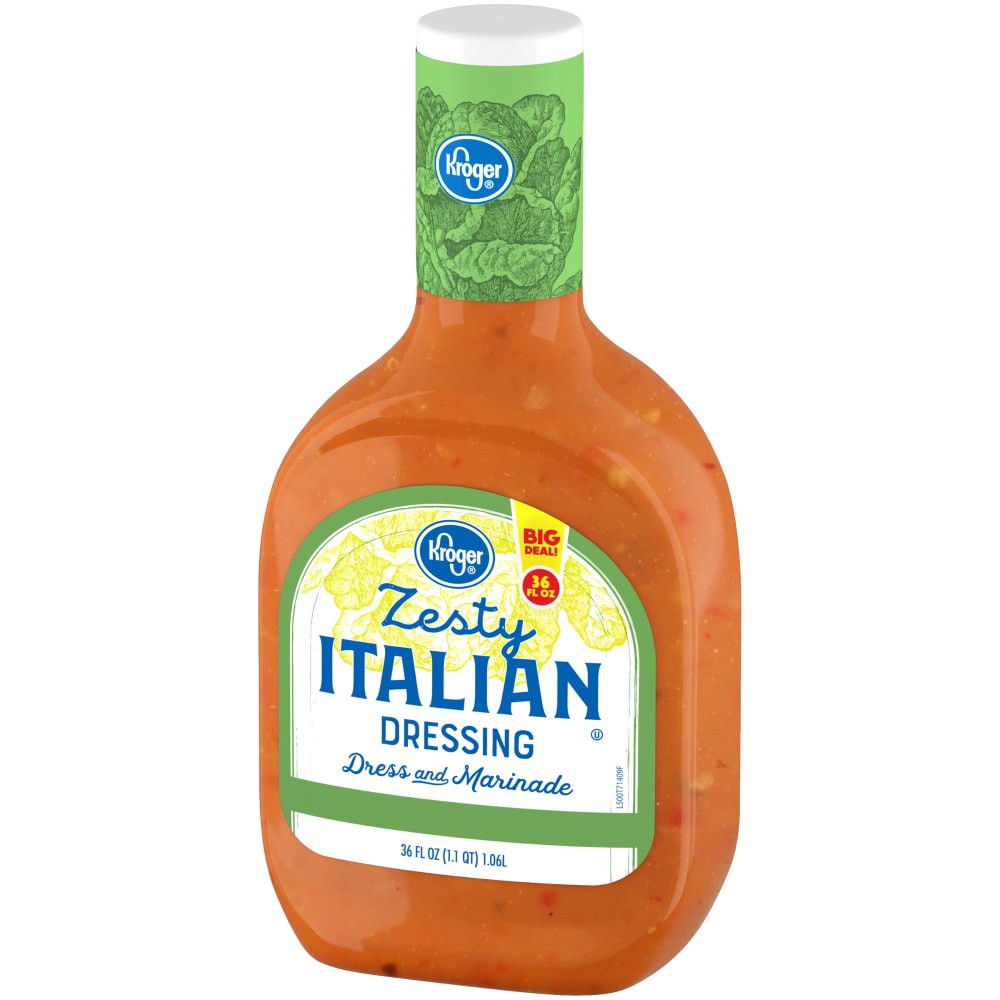 slide 4 of 4, Kroger Zesty Italian Salad Dressing, 36 fl oz