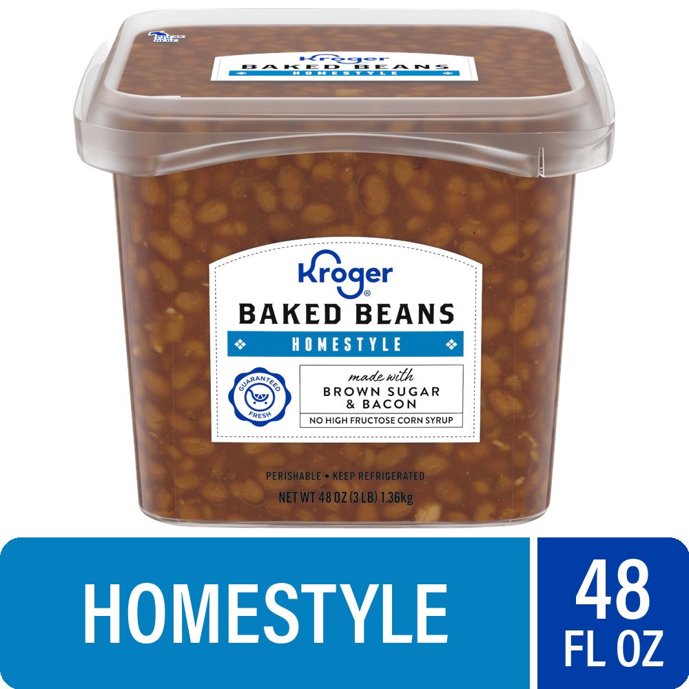 slide 3 of 3, Kroger Homestyle Baked Beans, 48 oz
