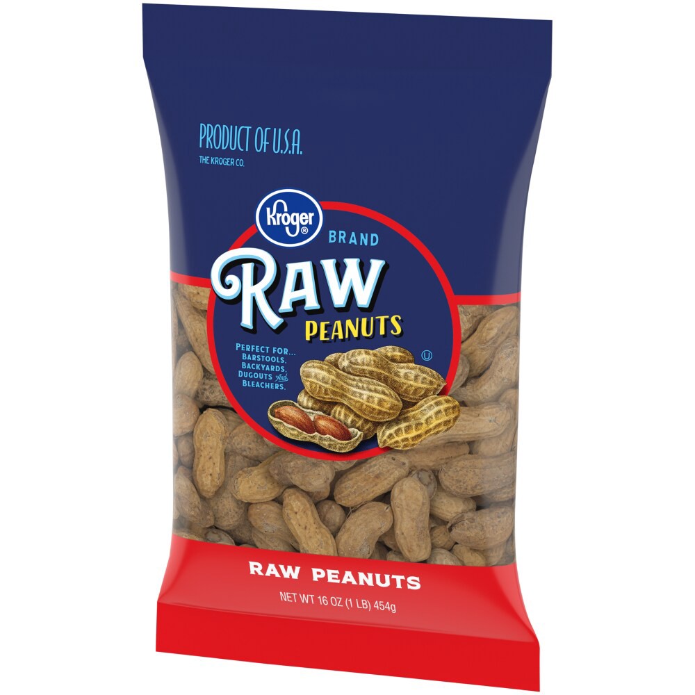 slide 3 of 3, Kroger Raw Peanuts, 16 oz