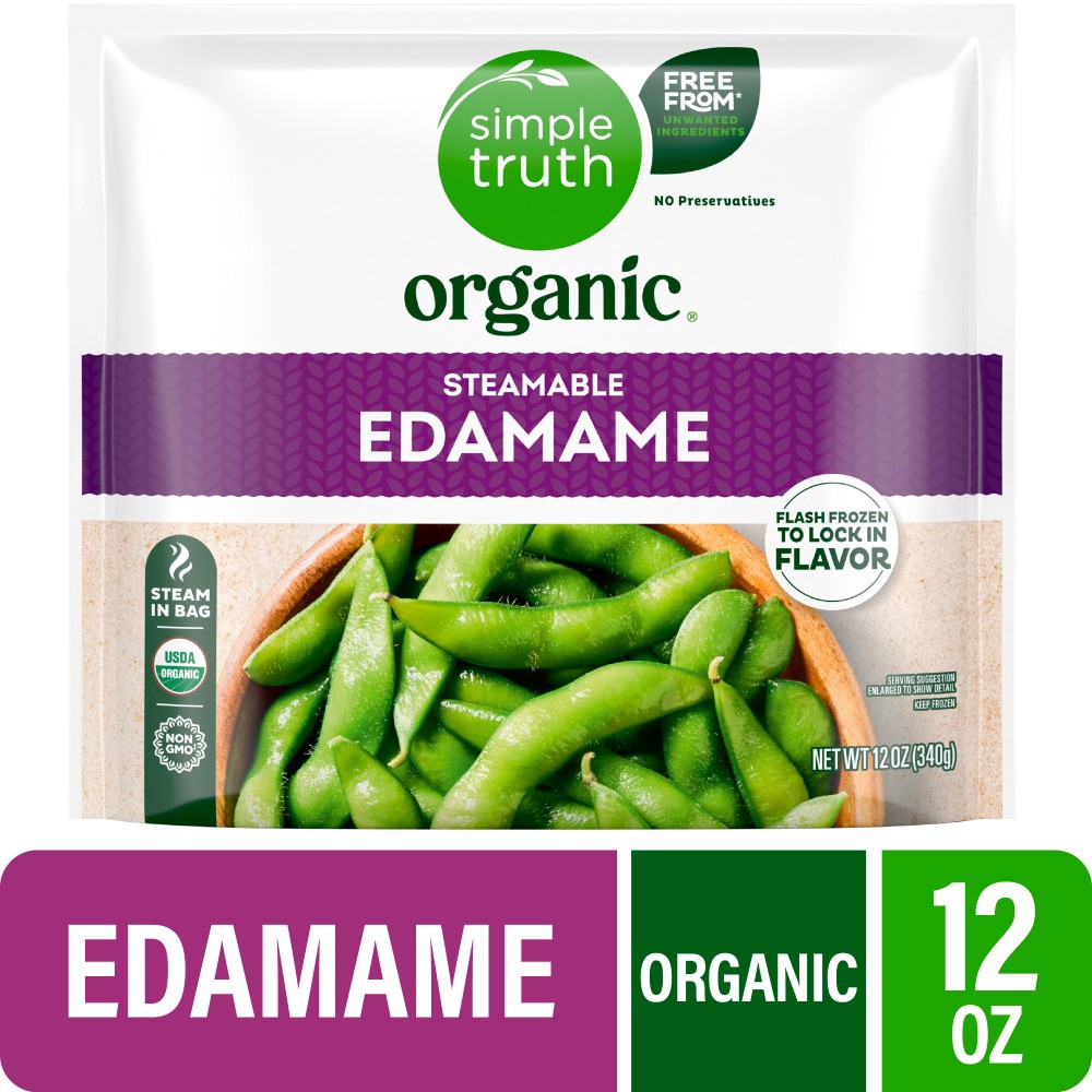 slide 2 of 3, Simple Truth Organic Frozen Edamame, 12 oz