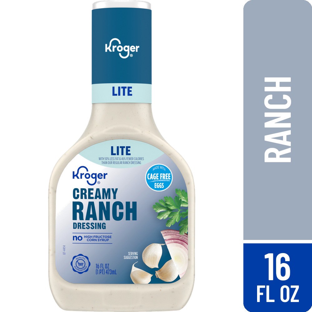 slide 5 of 5, Kroger Lite Creamy Ranch Dressing, 16 fl oz