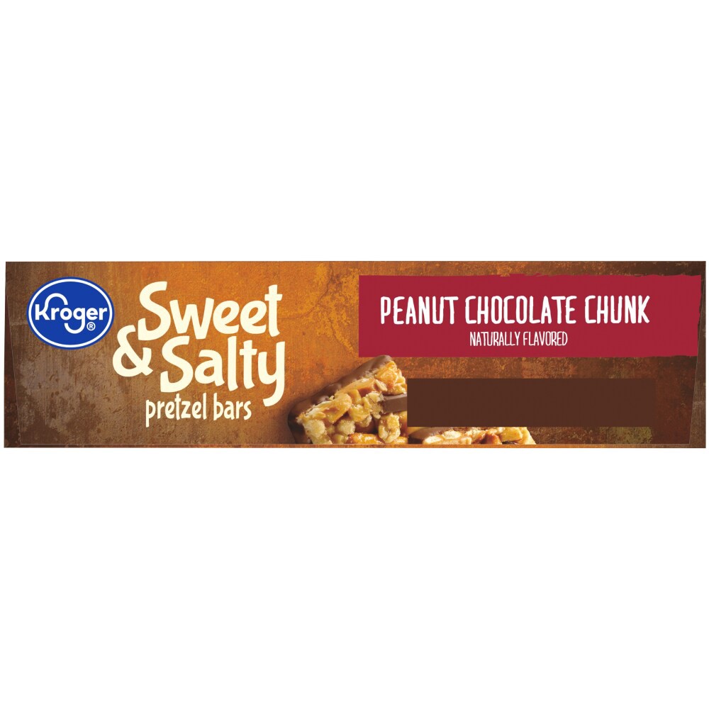 slide 4 of 6, Kroger Sweet & Salty Peanut Chocolate Chunk Pretzel Bars 6 Count, 7.4 oz