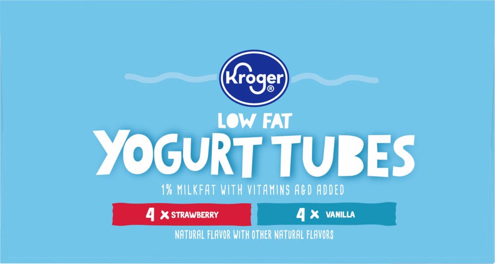 slide 3 of 5, Kroger Strawberry & Vanilla Yogurt Tubes, 16 oz