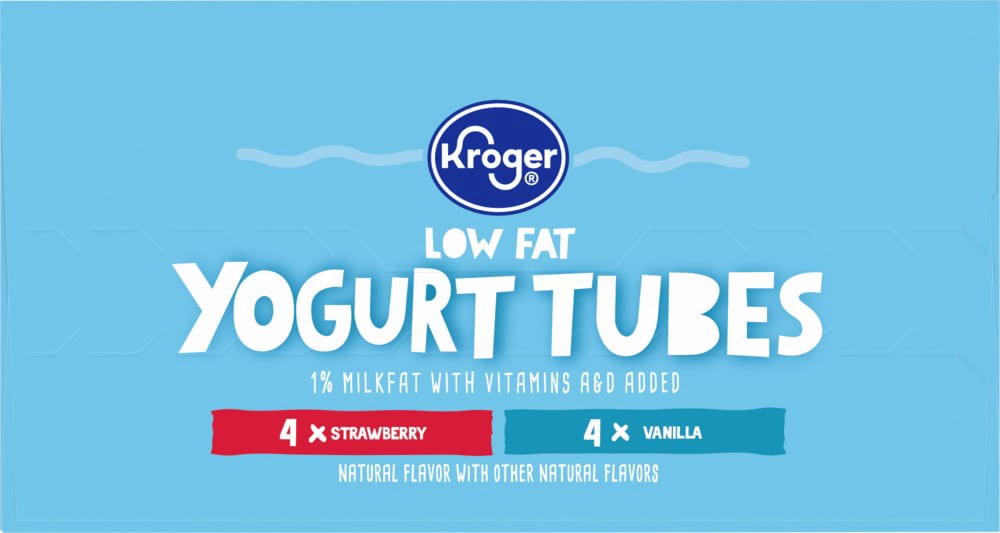 slide 5 of 5, Kroger Strawberry & Vanilla Yogurt Tubes, 16 oz