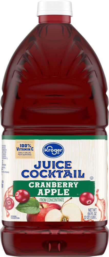 slide 4 of 4, Kroger Cranberry Apple Juice Cocktail - 64 fl oz, 64 fl oz