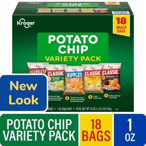 slide 1 of 1, Kroger® Potato Chip Variety Pack, 18 ct; 1 oz