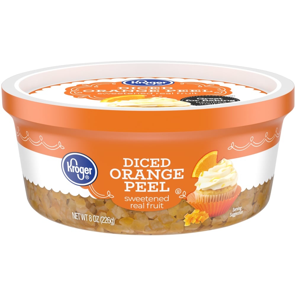 slide 1 of 1, Kroger Diced Orange Peel, 8 oz