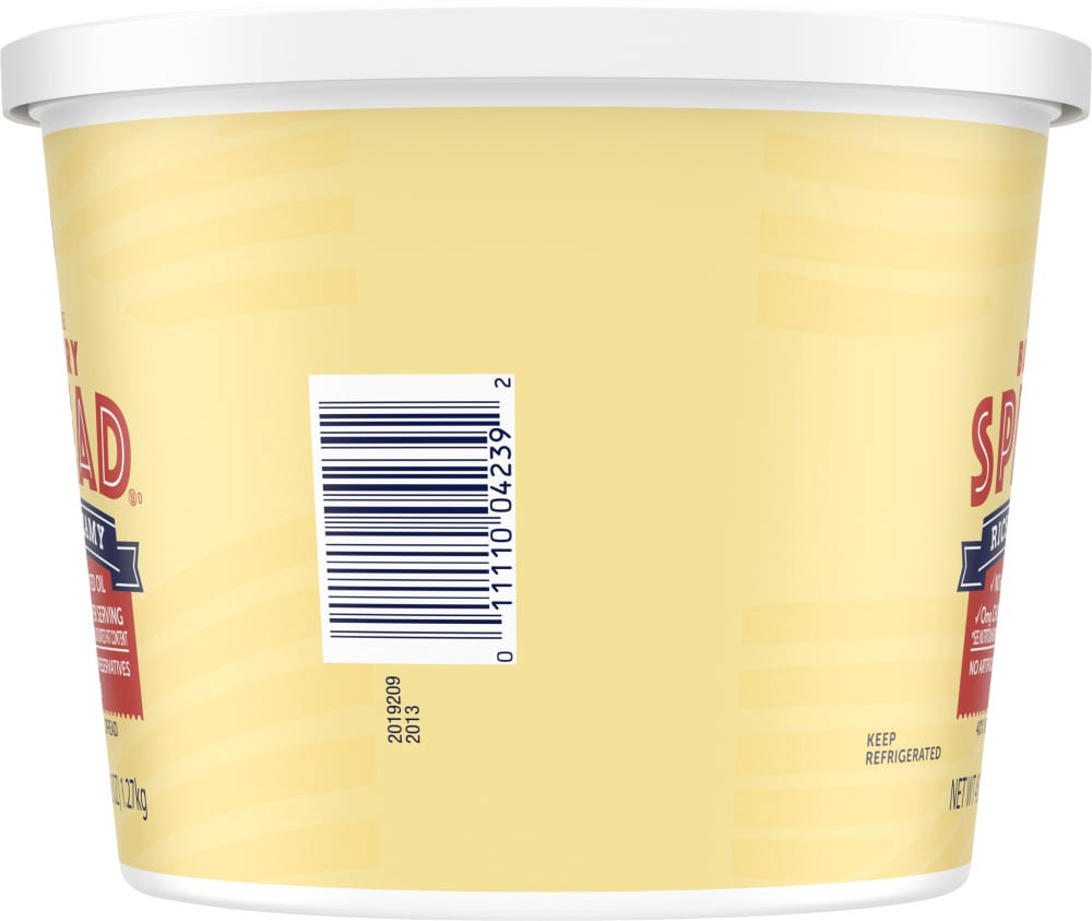 slide 3 of 6, Kroger 40% Vegetable Oil Buttery Spread Tub, 45 oz