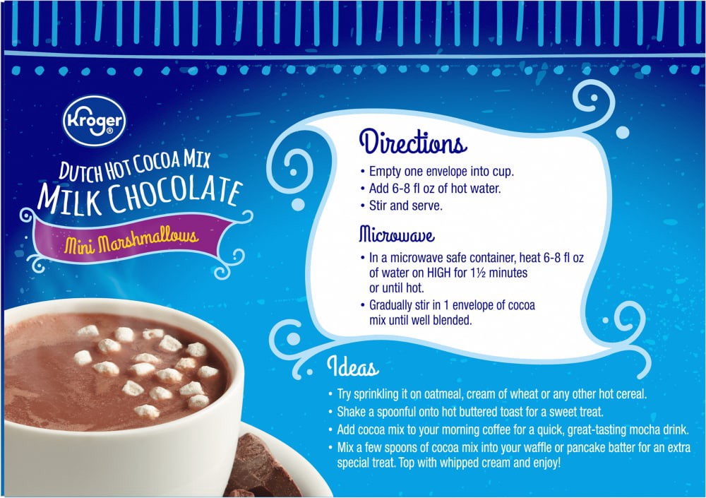 slide 3 of 4, Kroger Dutch Milk Chocolate Hot Cocoa With Mini Marshmallows, 8 ct