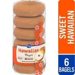 Kroger Sweet Hawaiian Bagels 6 Count