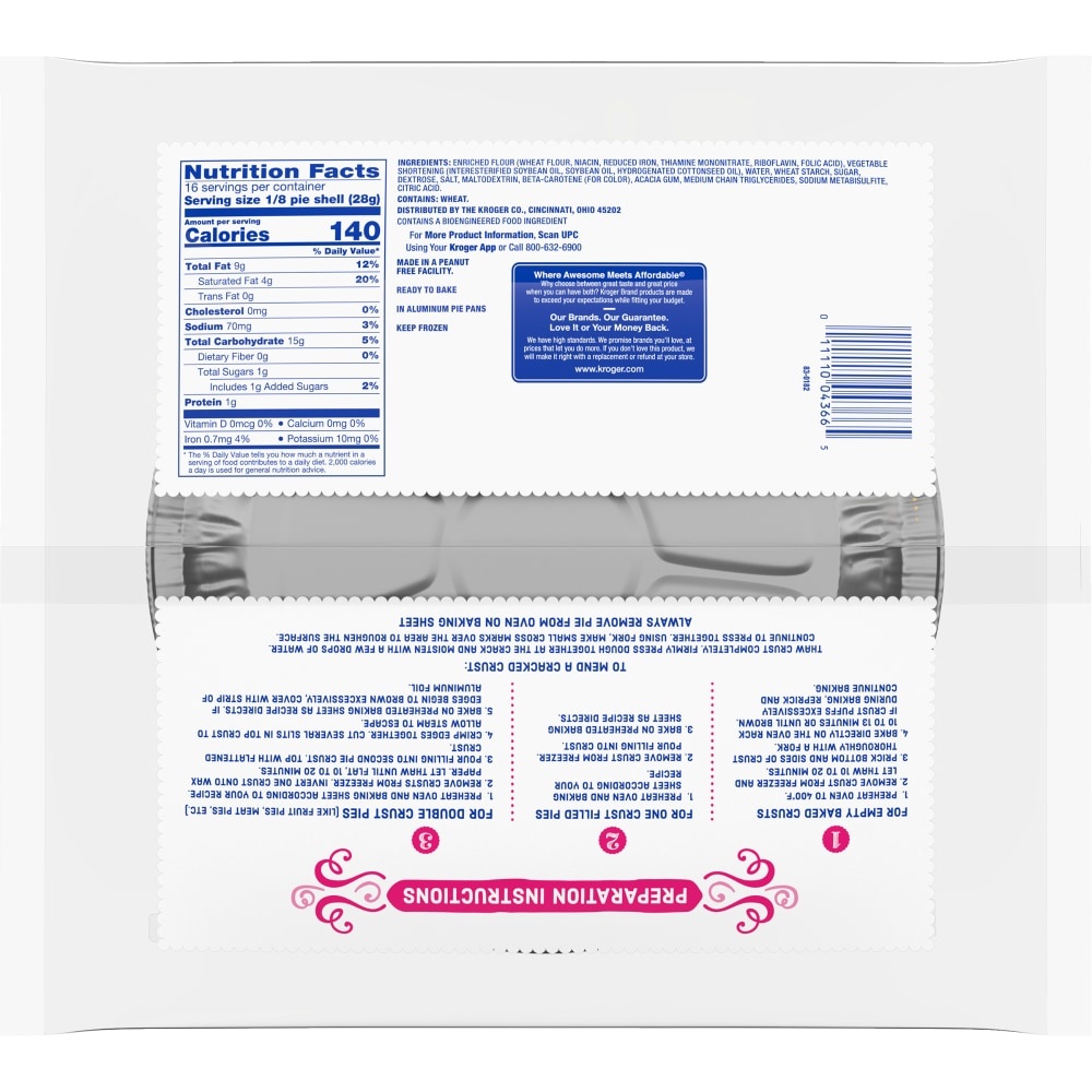 slide 3 of 4, Kroger Deep Dish 9-Inch Pie Crusts, 2 ct; 16 oz