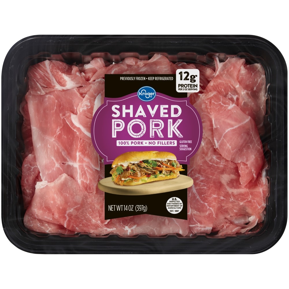 slide 1 of 1, Kroger Shaved Pork, 14 oz