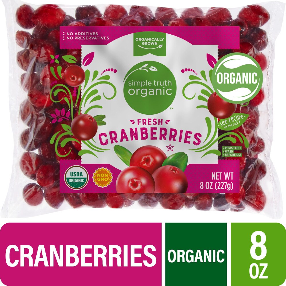 slide 3 of 4, Simple Truth Organic Fresh Cranberries, 8 oz