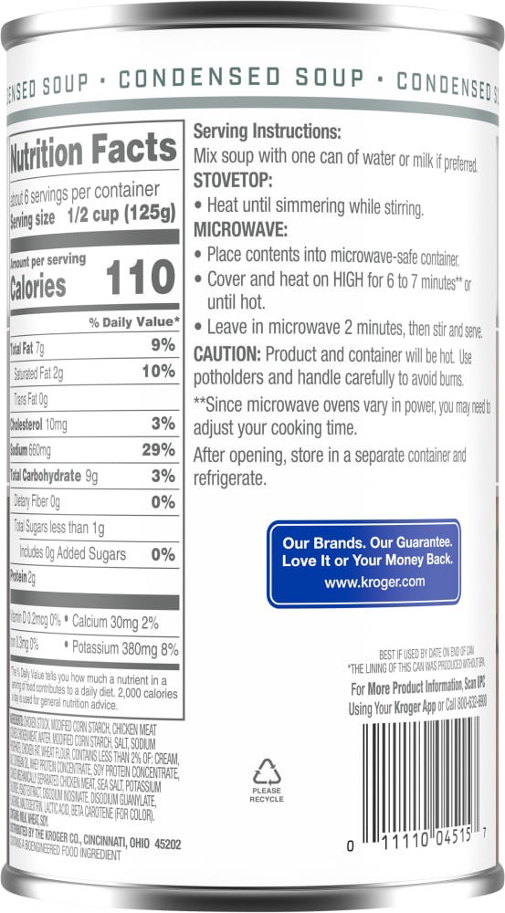 slide 2 of 4, Kroger Cream Of Chicken Condensed Soup - 26 oz, 26 oz